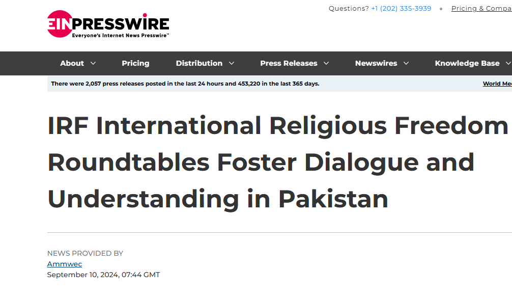 IRF International Religious Freedom Roundtables Foster Dialogue and Understanding in Pakistan